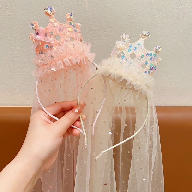 Glitter Tablecloth - Opaski do włosów z koroną księżniczki,