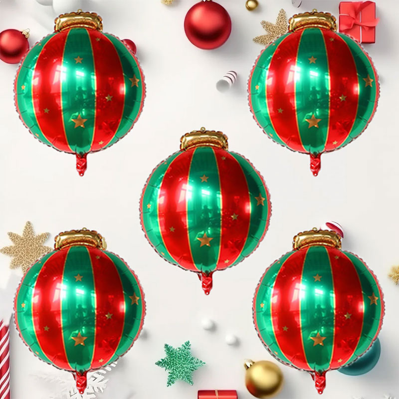 Party Event Supply Store - 5 szt. Czerwono-Zielone Balony Foliowe w