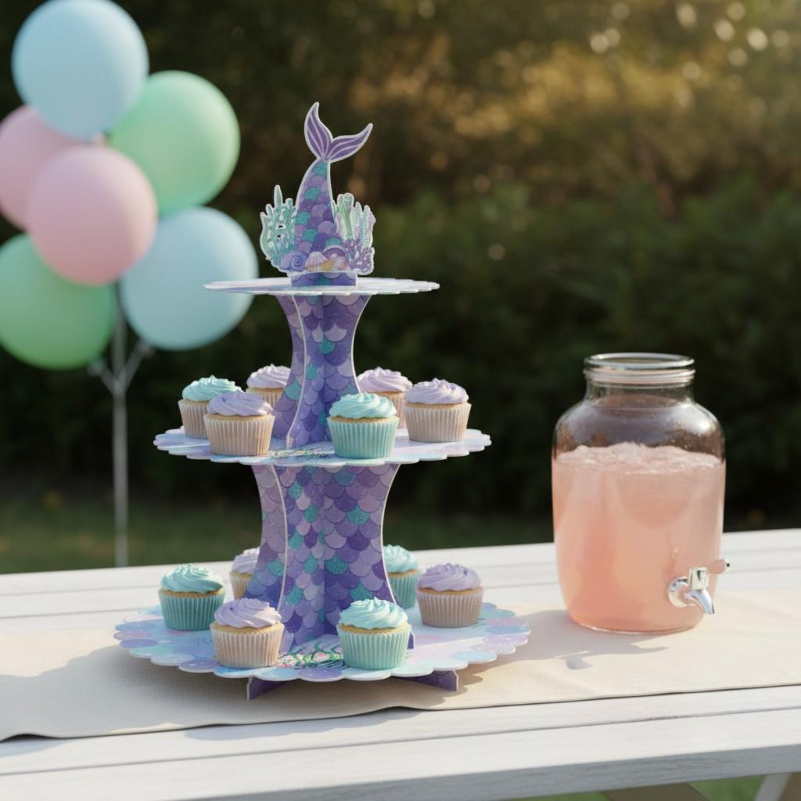 Cupcake Stand Tier - 3-poziomowy kartonowy stojak na babeczki z