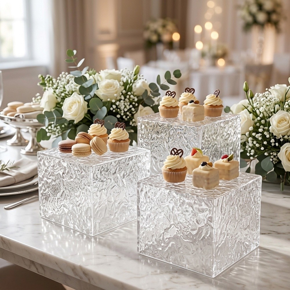 Cupcake Stand Tier - Wielopoziomowy, przezroczysty stojak do prezentacji, z