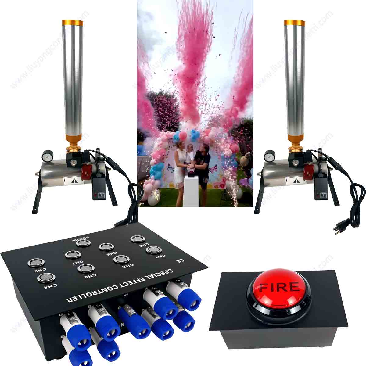 Confetti Cannon Tube - Sterownik do odkrywania płci dziecka, dym,
