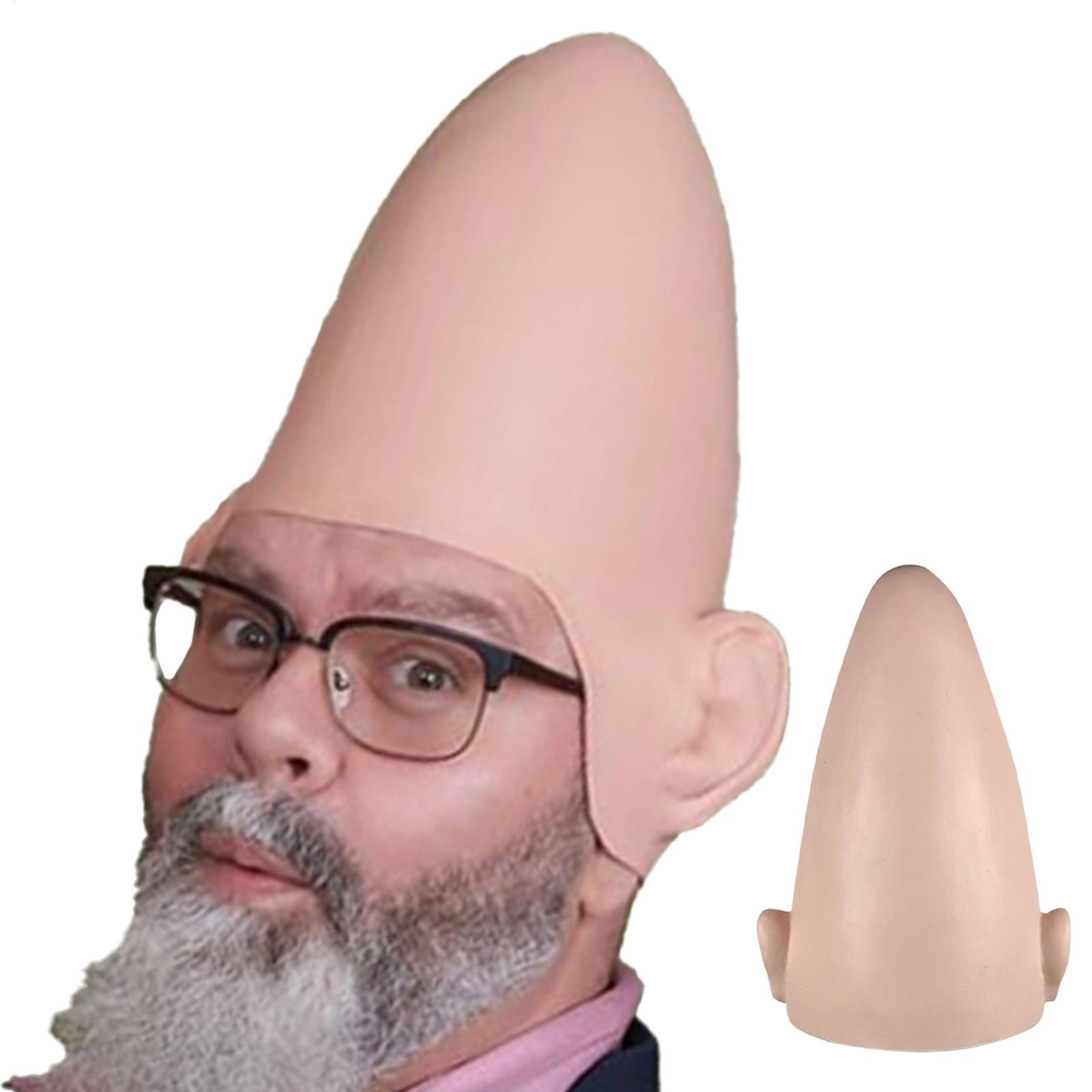 Party Hat Cone - Halloweenowy kielich kosmita, łysa głowa, lateksowy