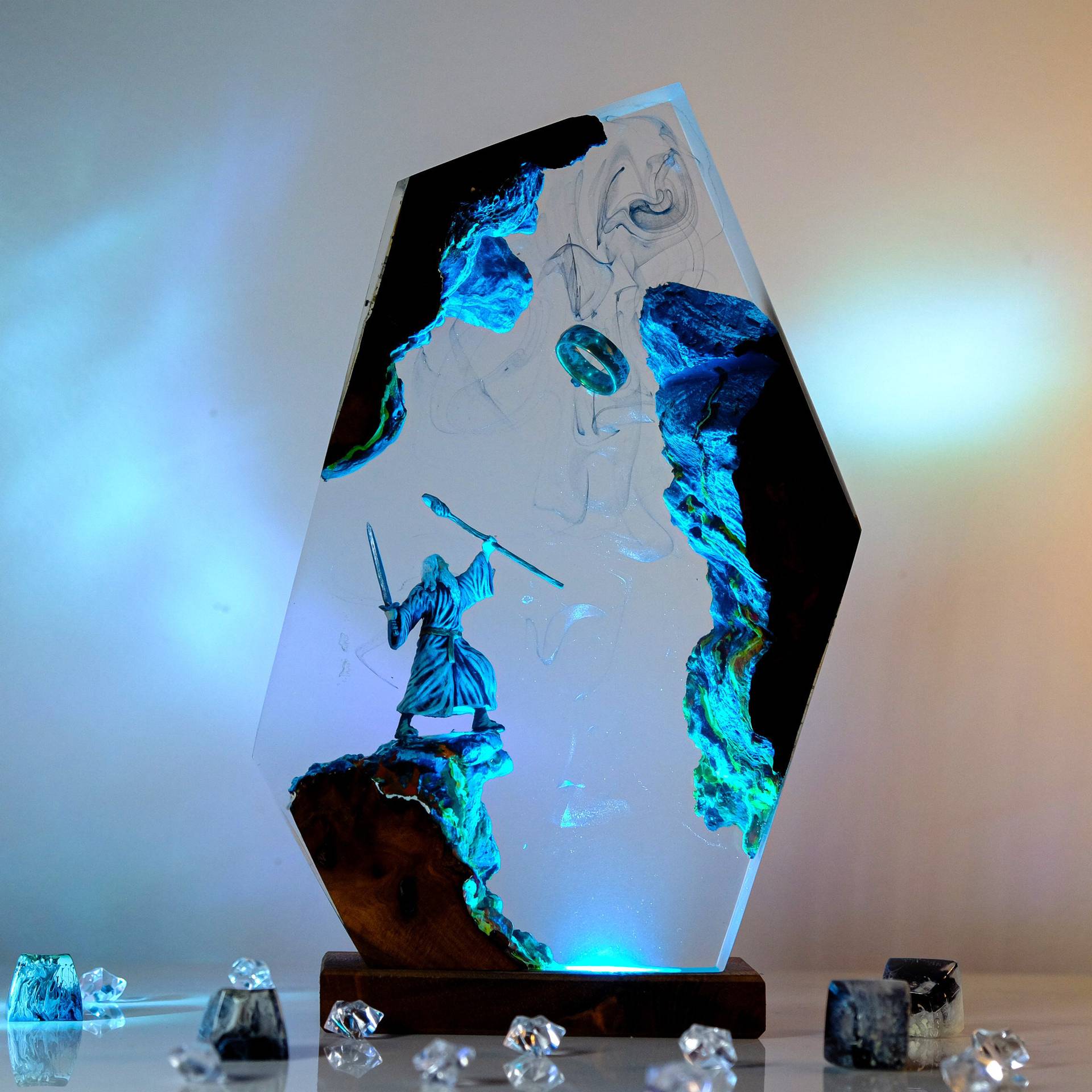 Neon Sign Party - Figurka z sceny filmowej, stolik, lampa