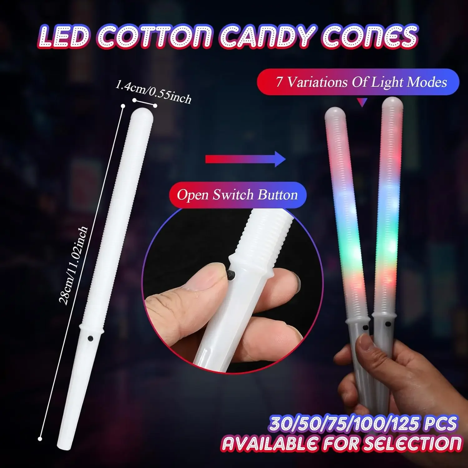 10/30 szt. LED-owych stożków z – Cotton Candy Cone recenzja i cena