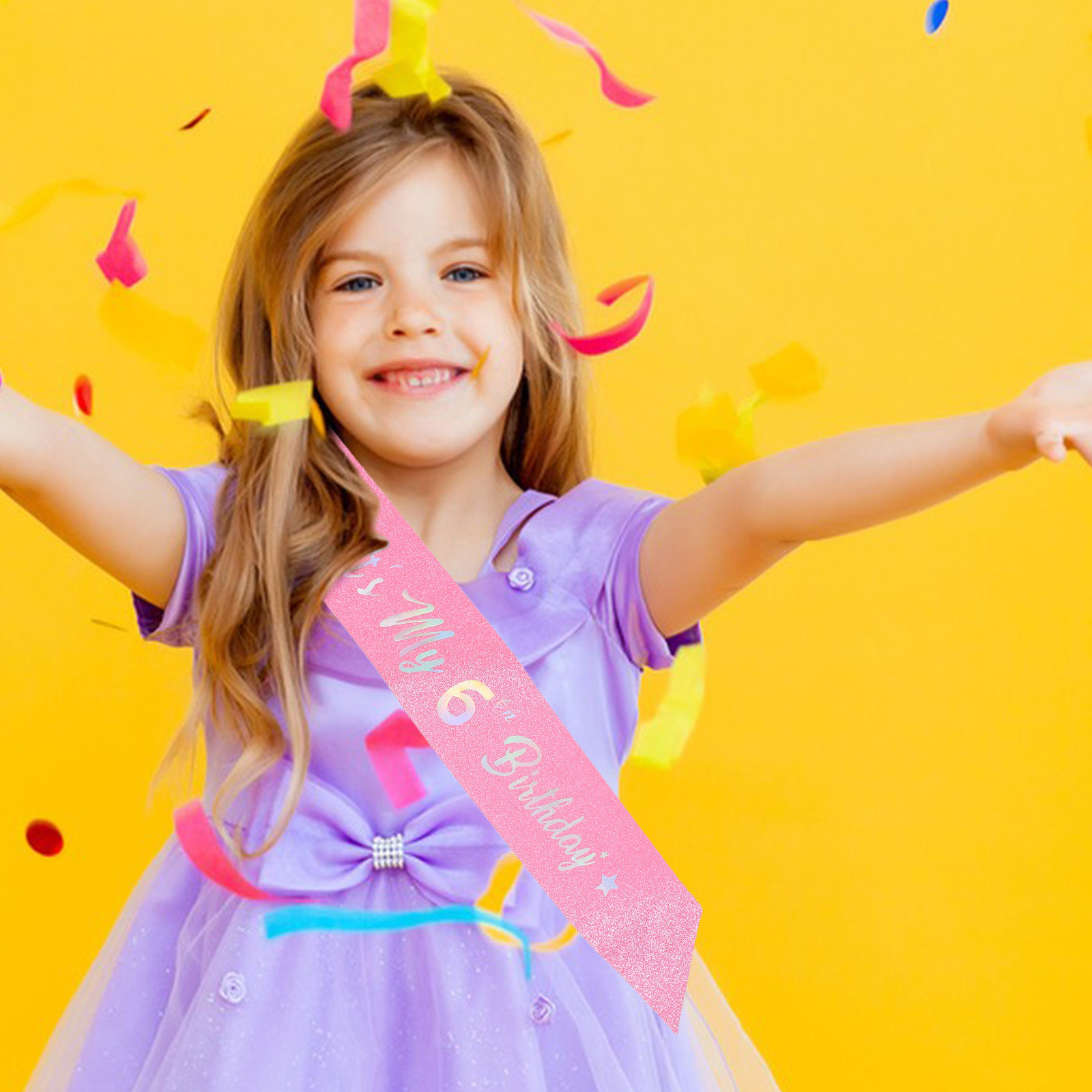 Różowa, brokatowa opaska urodz – Birthday Sash Glitter recenzja i cena