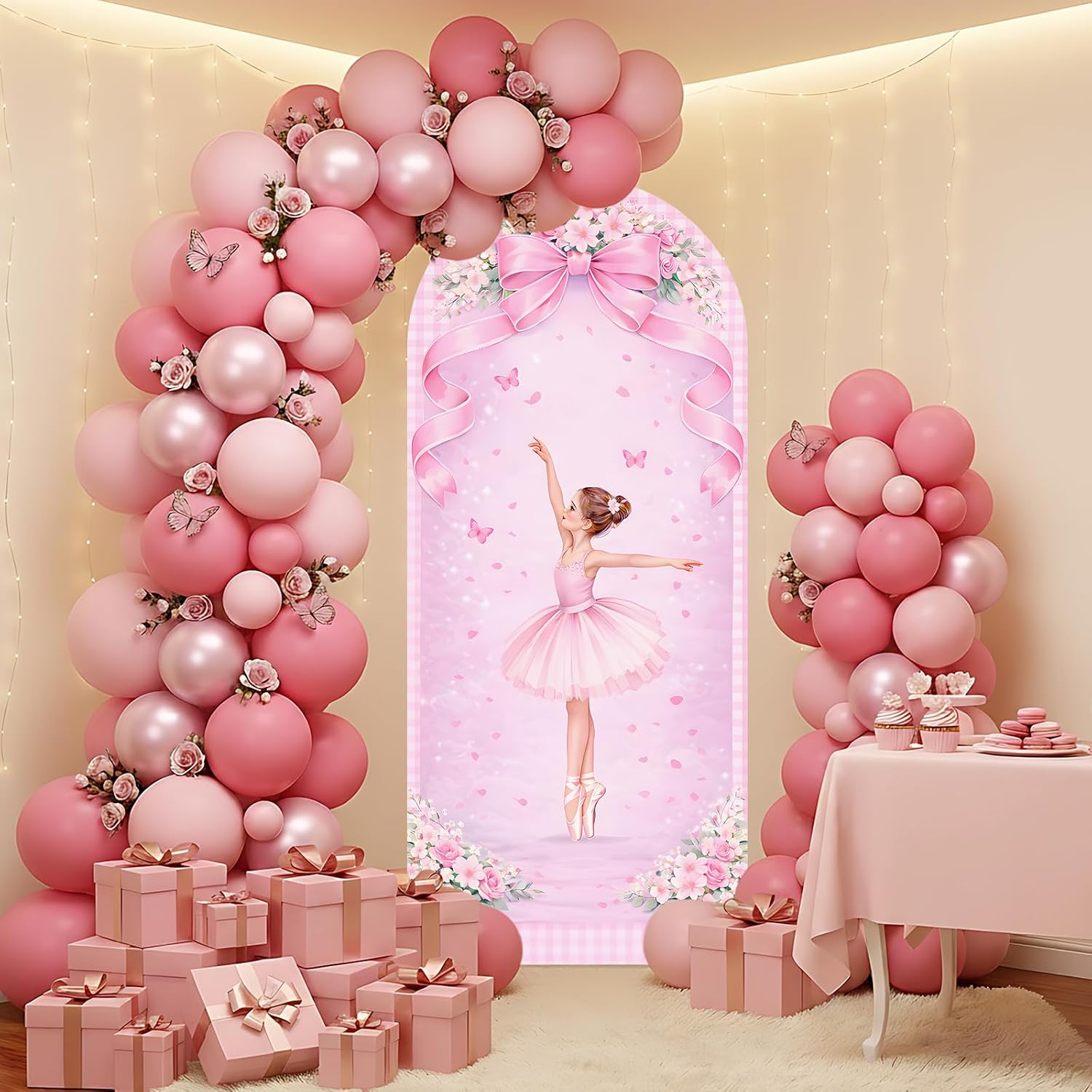 Niestandardowe dwustronne tło  – Dessert Table Backdrop recenzja i cena