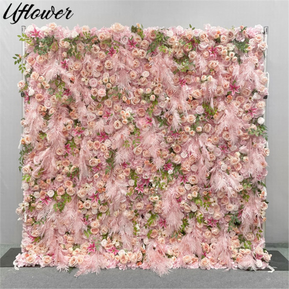 Uflower 5D Pink Rose Cloth Flo – Flower Wall Panel recenzja i cena