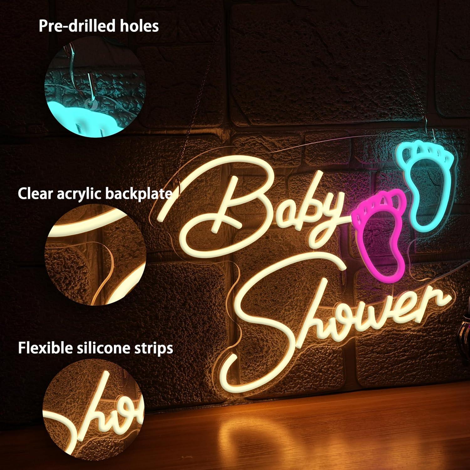 Neonowy napis Baby Shower Oh B – Neon Sign Party recenzja i cena