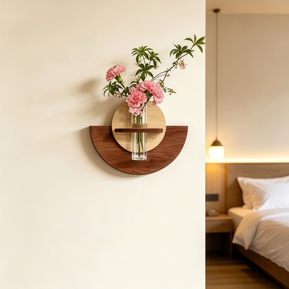 Owalny drewniany uchwyt ścienn – Flower Wall Panel recenzja i cena