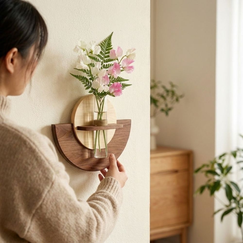 Owalna drewniana półka ścienna – Flower Wall Panel recenzja i cena