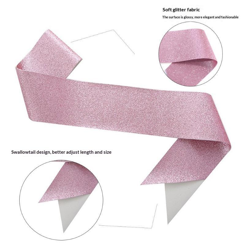 Błyszcząca, gładka satynowa sz – Birthday Sash Glitter recenzja i cena