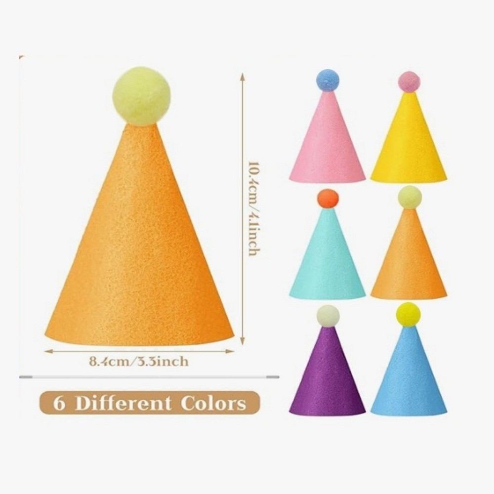 6/12/24 szt. Urocze kapelusze  – Party Hat Cone recenzja i cena